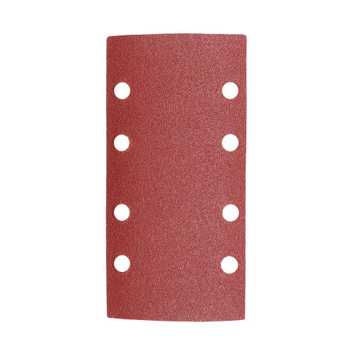 1/3 Sanding Sheets - 80 Grit - Red - Punched - 93 x 185mm - Pack of 5
