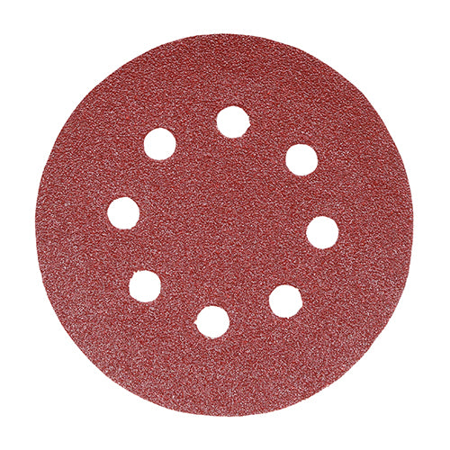 Random Orbital Sanding Discs - 60 Grit - Red - 150mm - Pack of 5