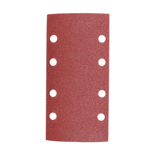 1/3 Sanding Sheets - Mixed - Red - Punched - 93 x 185mm (80, 120 & 180) - Pack of 5