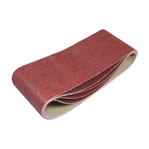 Sanding Belts - 40 Grit - Red - 100 x 610mm - Pack of 5