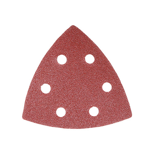 Delta Sanding Pads - Mixed - Red - 95 x 95mm (80/120/180) - Pack of 5