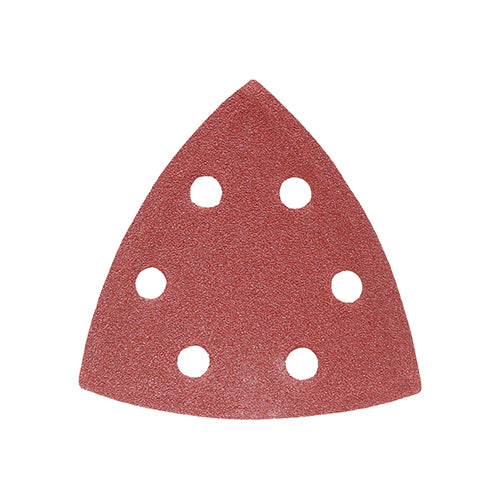 Delta Sanding Pads - 120 Grit - Red - 95 x 95mm - Pack of 5