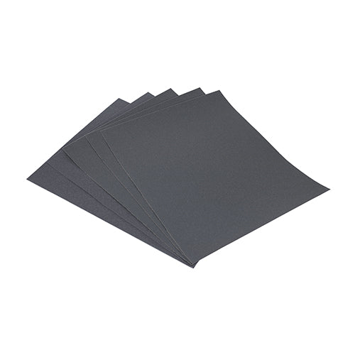 Wet & Dry Sanding Sheets - 600 Grit - Black - 230 x 280mm - Pack of 5