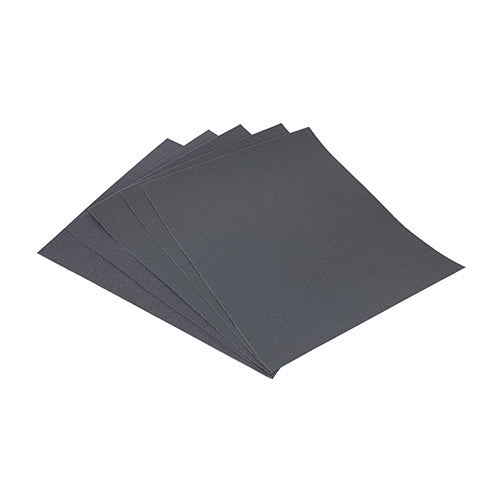 Wet & Dry Sanding Sheets - 1200 Grit - Black - 230 x 280mm - Pack of 5