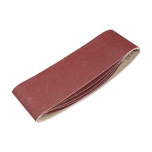 Sanding Belts - 120 Grit - Red - 75 x 533mm - Pack of 5
