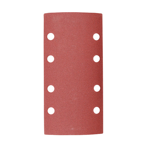 1/3 Sanding Sheets - 180 Grit - Red - Punched - 93 x 185mm - Pack of 5