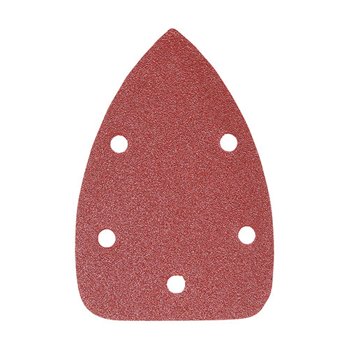 Detail Sanding Pads - 80 Grit - Red - 95 x 136mm - Pack of 5