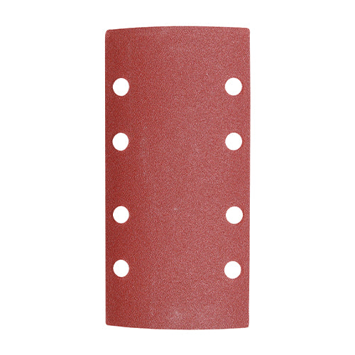 1/3 Sanding Sheets - 120 Grit - Red - Punched - 93 x 185mm - Pack of 5