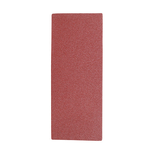 1/3 Sanding Sheets - 80 Grit - Red - Unpunched - 93 x 230mm - Pack of 5