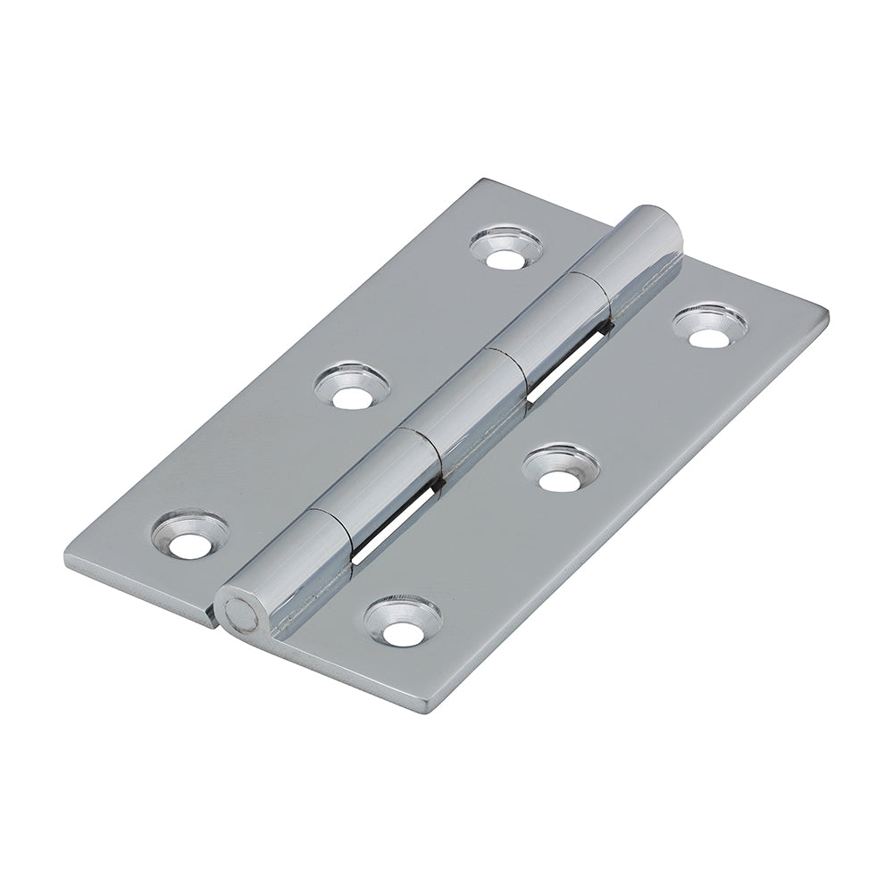 Solid Drawn Hinge - Solid Brass - Polished Chrome - 75 x 40 - Bag of 1