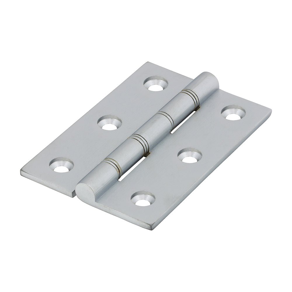 Double Stainless Steel Washered Butt Hinge - Solid Brass - Satin Chrome - 76 x 50 - Box of 1