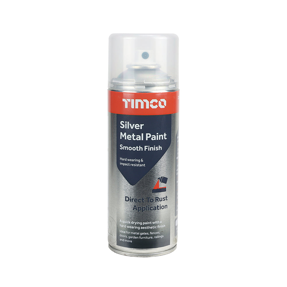 Silver Metal Paint - Smooth Finish - 380ml - Can of 1
