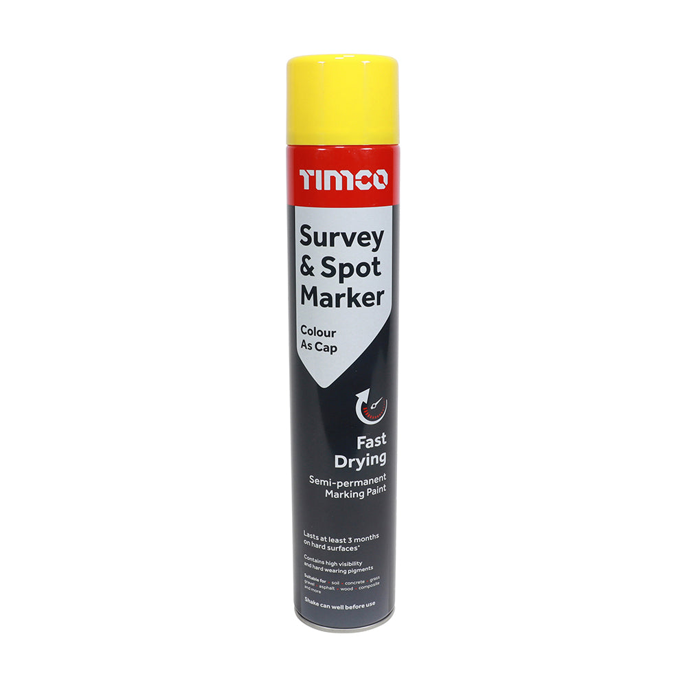 Survey & Spot Marker - Yellow - 750ml - Can of 1