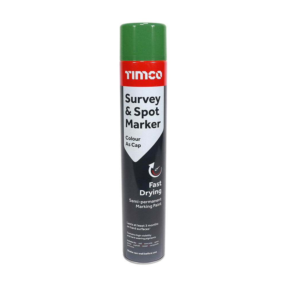 Survey & Spot Marker - Green - 750ml - Can of 1