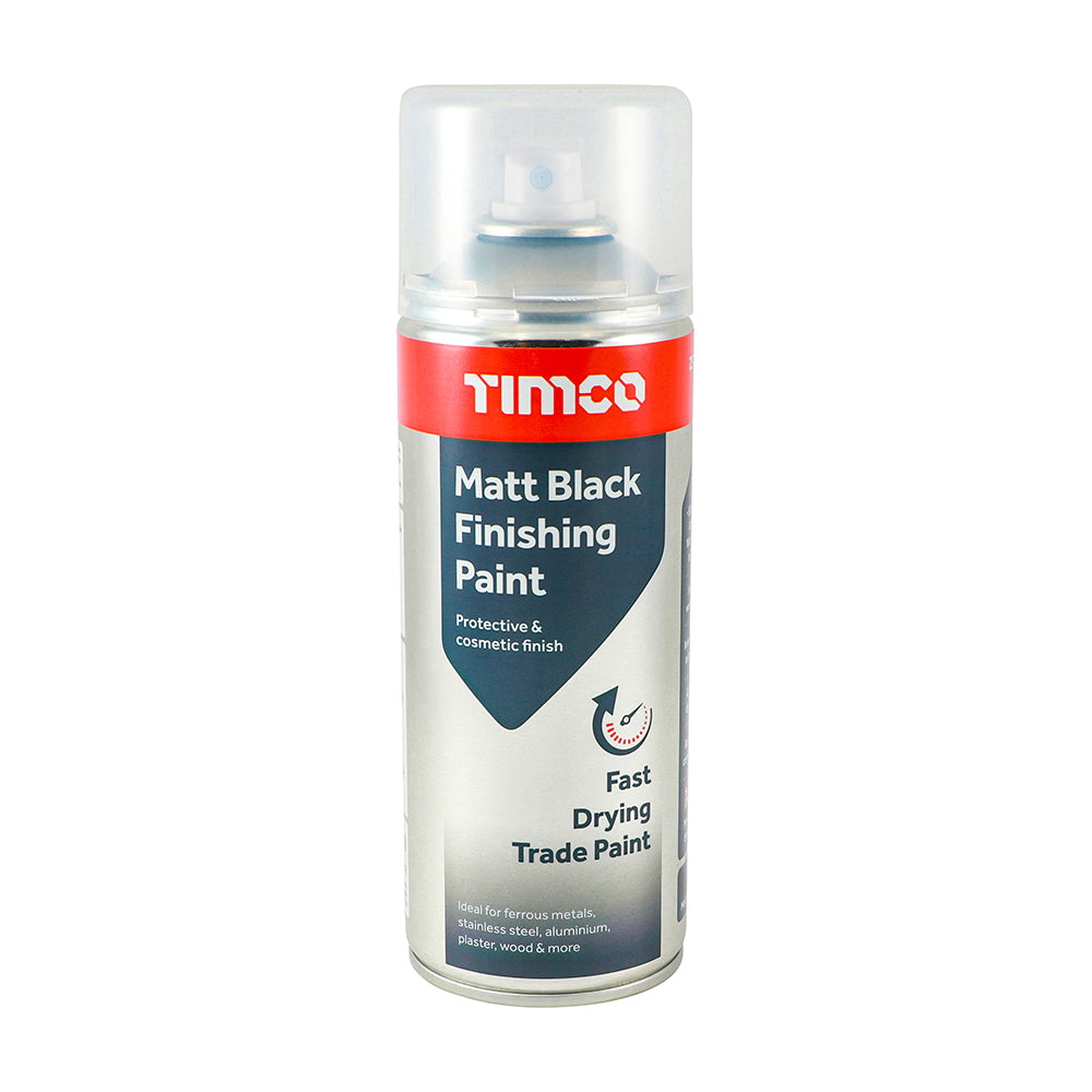 Matt Black Finishing Paint - 380ml - Can of 1