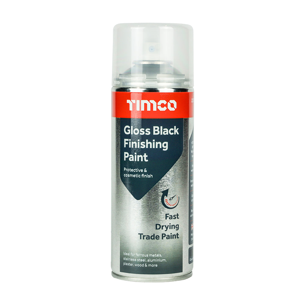 Gloss Black Finishing Paint - 380ml - Can of 1