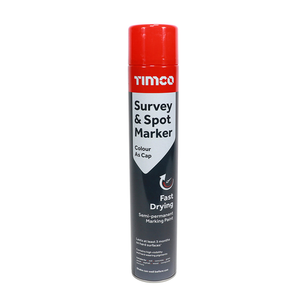 Survey & Spot Marker - Red - 750ml - Can of 1