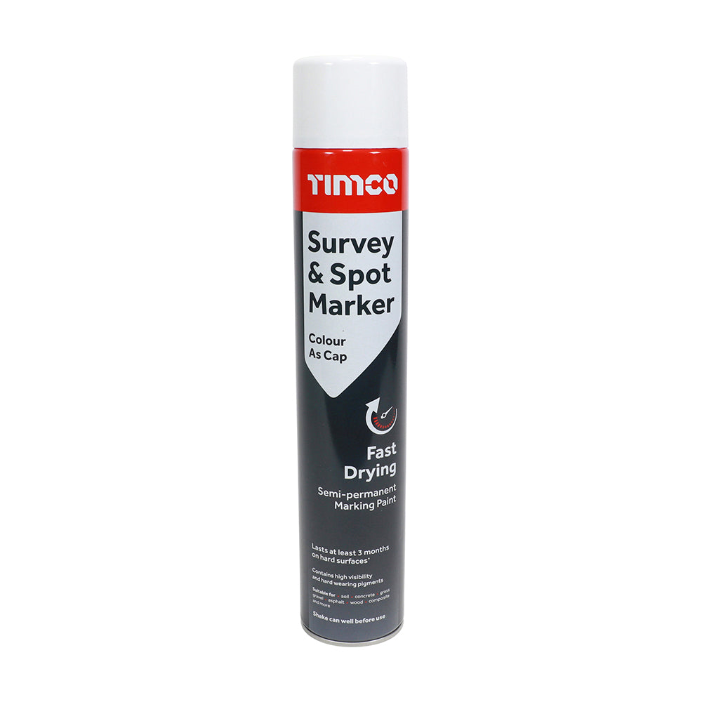 Survey & Spot Marker - White - 750ml - Can of 1