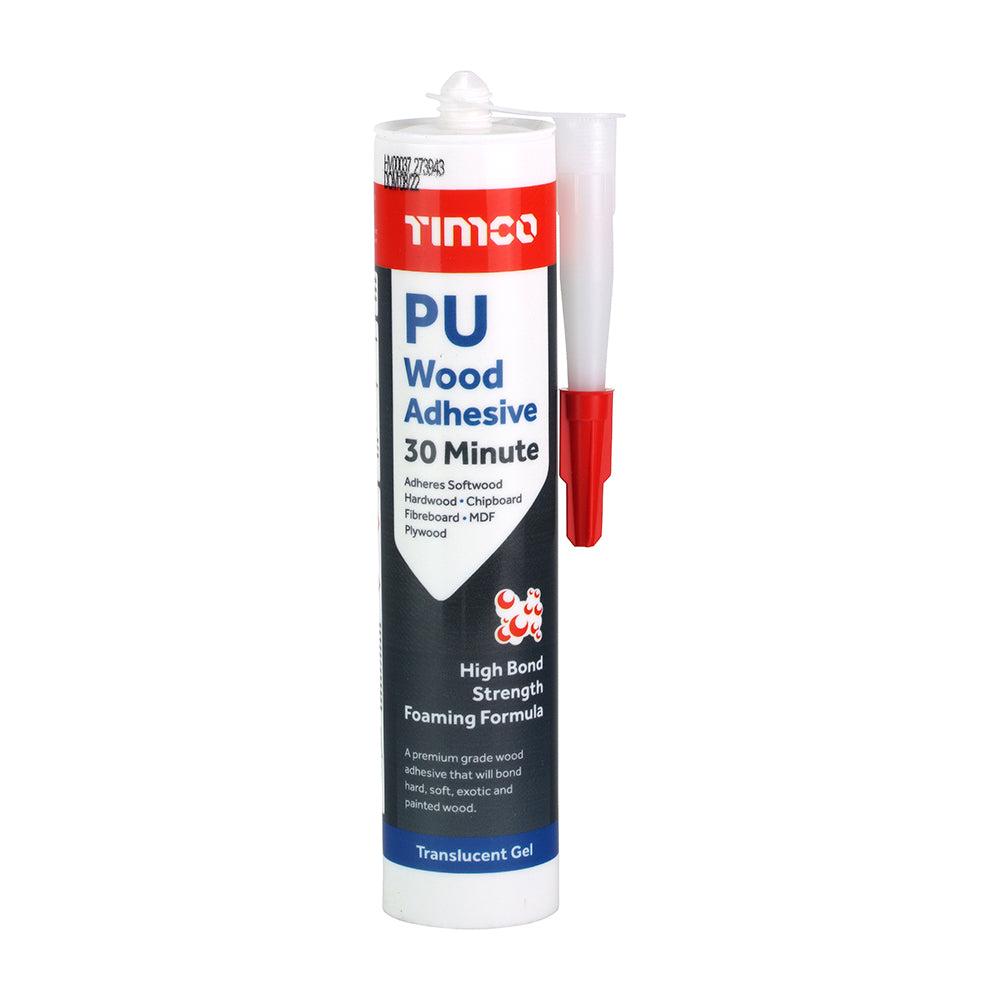 PU Wood Adhesive 30 Minute - Gel - 310ml - Cartridge of 1