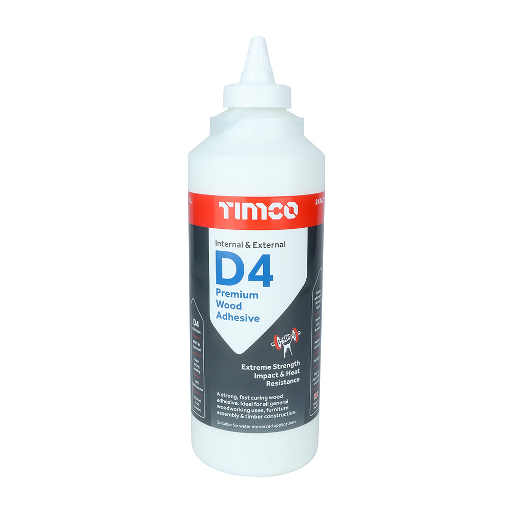 Internal & External D4 Premium Wood Adhesive - 1L - Bottle of 1