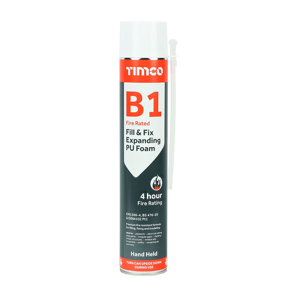 B1 Fill & Fix Expanding PU Foam - Hand Grade - 750ml - Can of 1