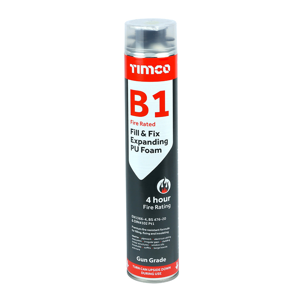 B1 Fill & Fix Expanding PU Foam - Gun Grade - 750ml - Can of 1