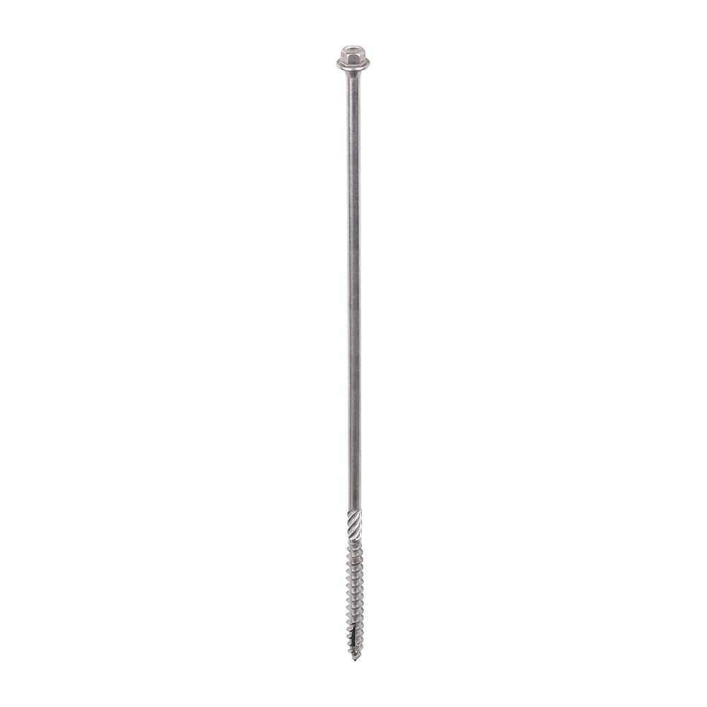 Timber Frame Construction & Landscaping Screws - Hex - A4 Stainless Steel - 6.7 x 250 - Tube of 25
