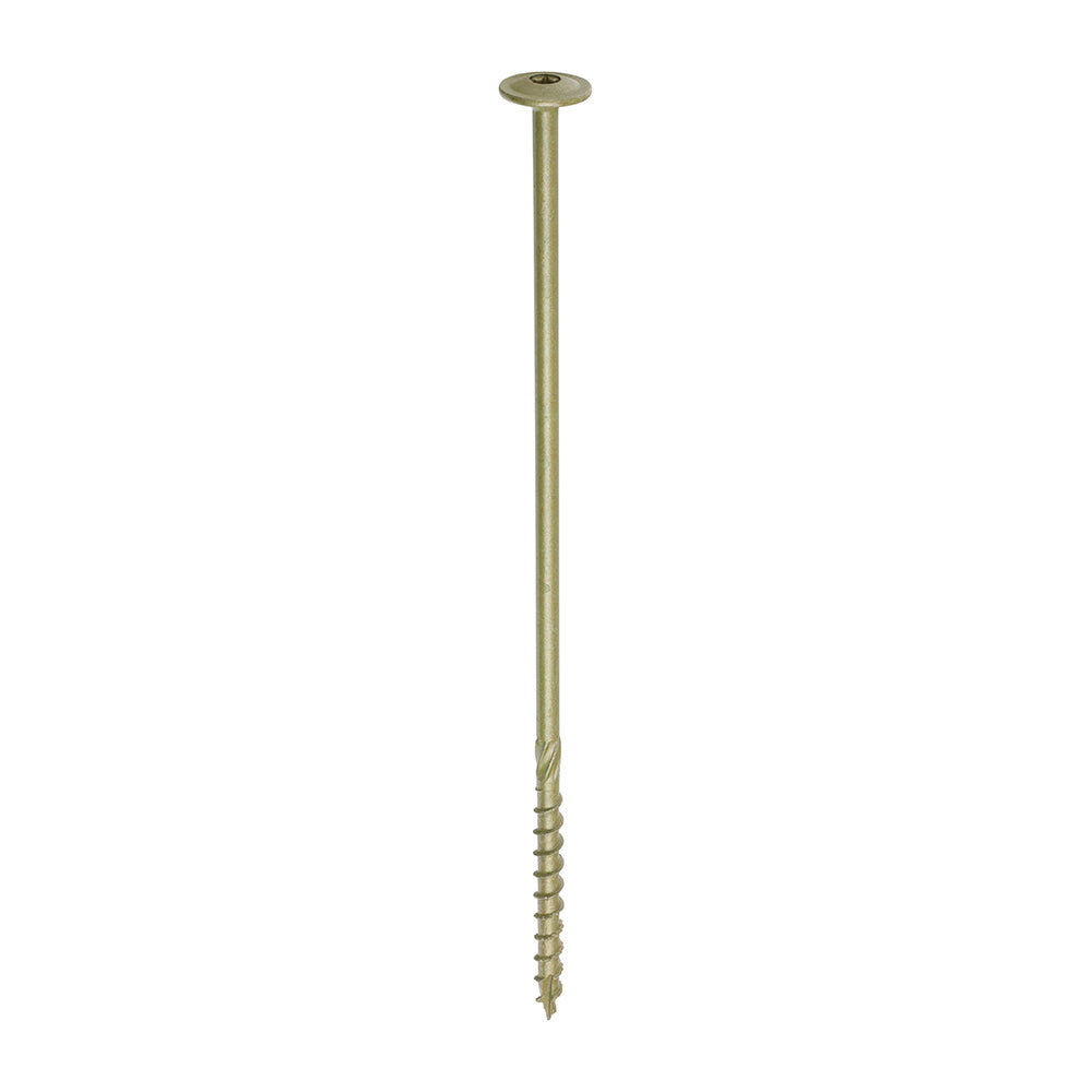 Timber Frame Construction & Landscaping Screws - Wafer - Exterior - Green Organic - 8.0 x 250 - Box of 50