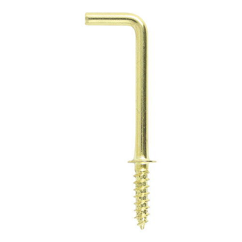 Cup Hooks - Square - Electro Brass - 25mm - TIMpac of 16