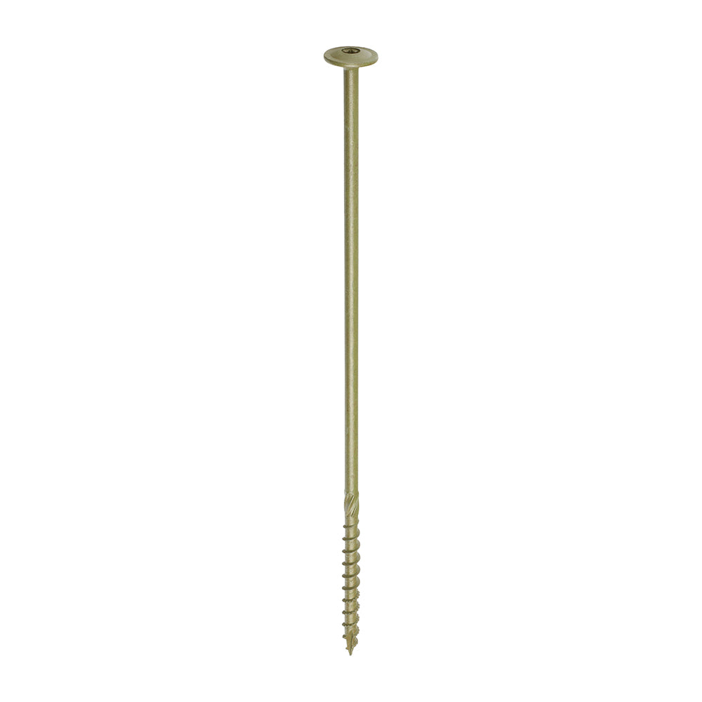 Timber Frame Construction & Landscaping Screws - Wafer - Exterior - Green Organic - 8.0 x 275 - Box of 25