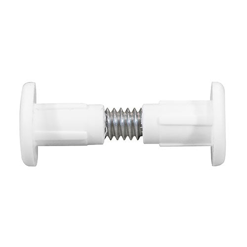 Plastic Cabinet Connector Bolts - White - 28mm - TIMpac of 4