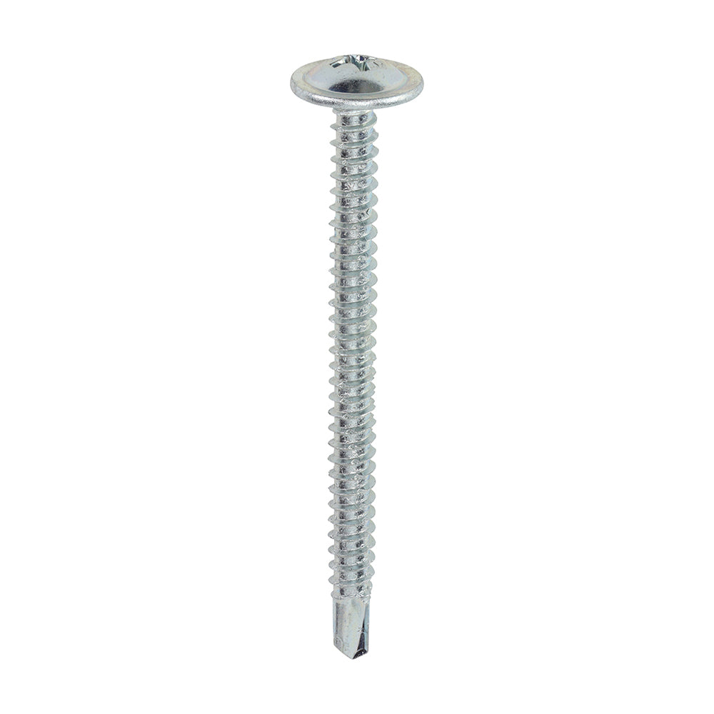 Baypole Screws - Wafer Flange - PH - Self-Drilling Point - Zinc - 4.8 x 60 - Box of 200