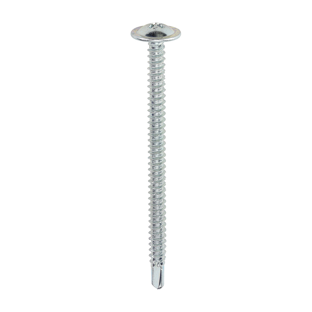 Baypole Screws - Wafer Flange - PH - Self-Drilling Point - Zinc - 4.8 x 70 - Box of 200
