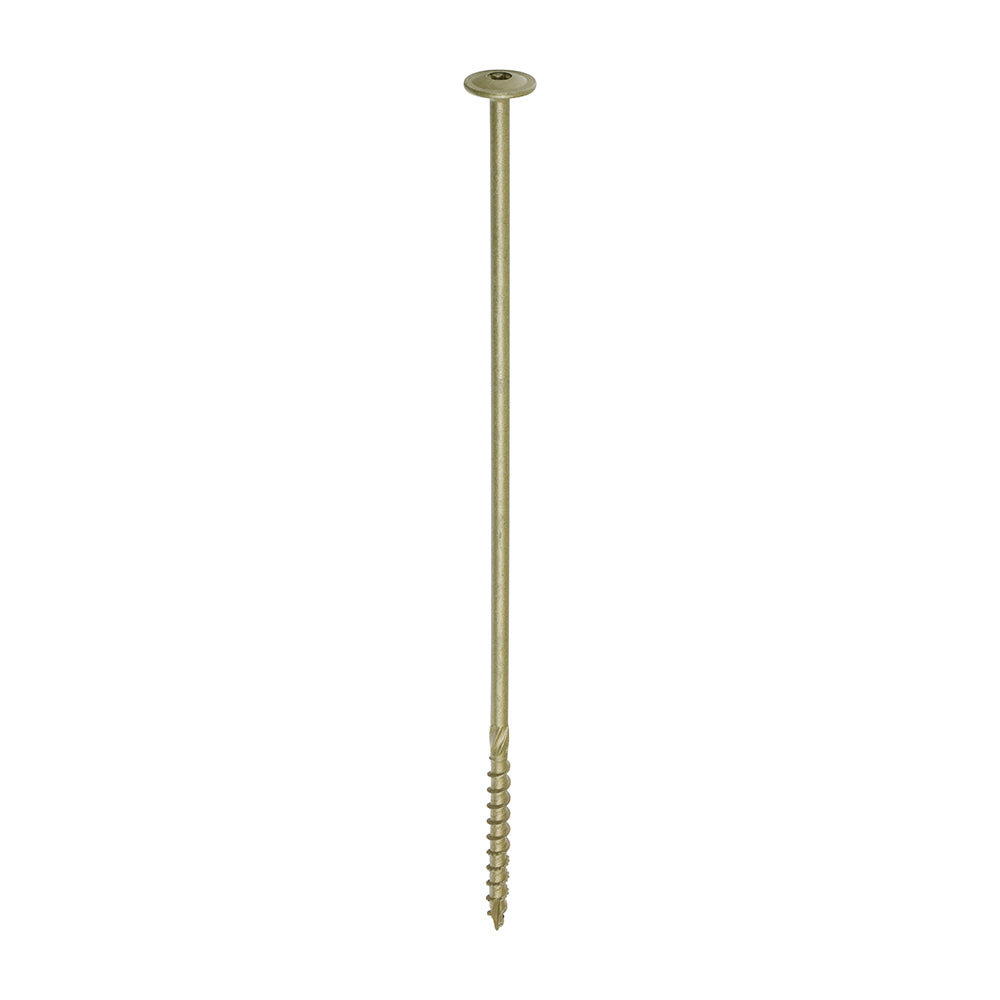 Timber Frame Construction & Landscaping Screws - Wafer - Exterior - Green Organic - 8.0 x 300 - Box of 25