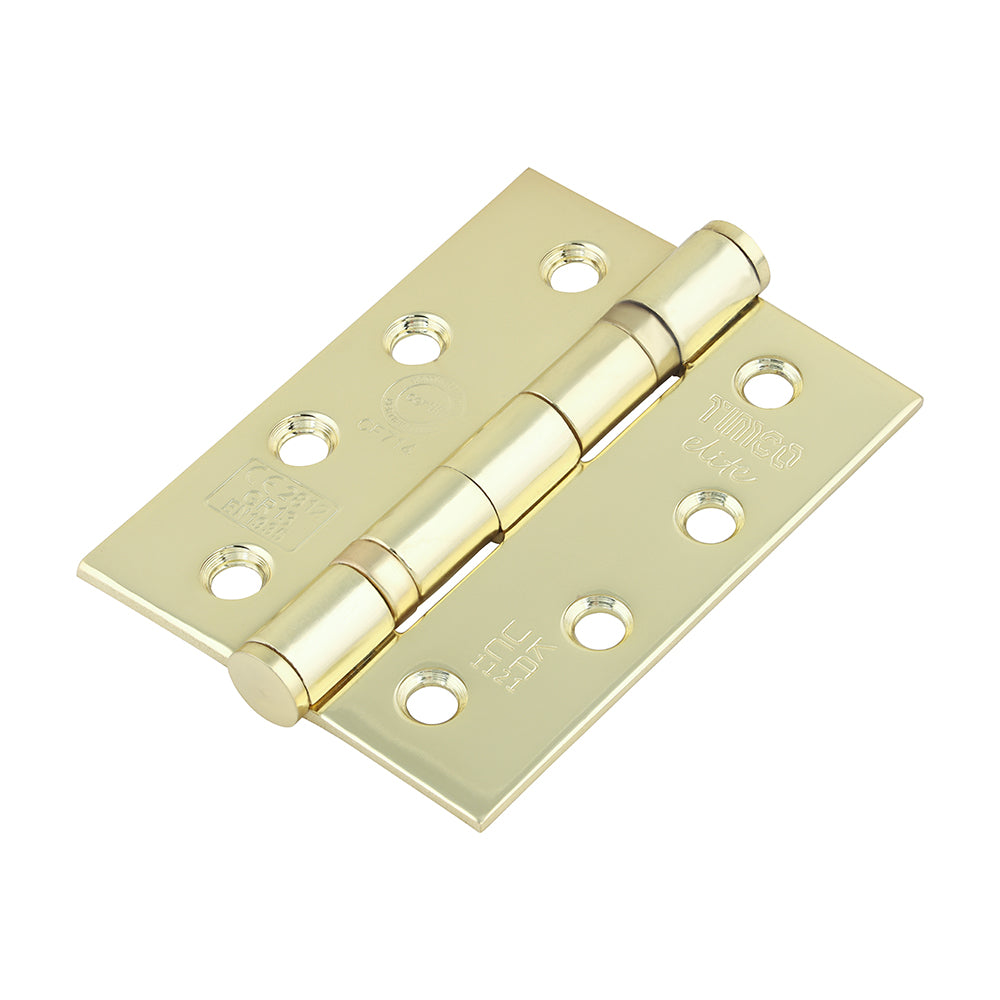 Grade 13 Fire Door Hinges - Electro Brass Stainless Steel - 101 x 76 x 3 - Box of 1