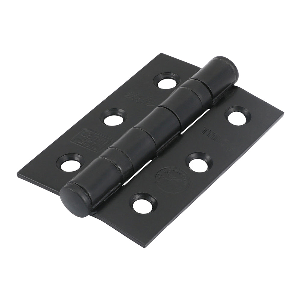 Grade 7 Ball Bearing Fire Door Hinges - Epoxy Black - 76 x 50 x 2.0 - TIMpac of 1