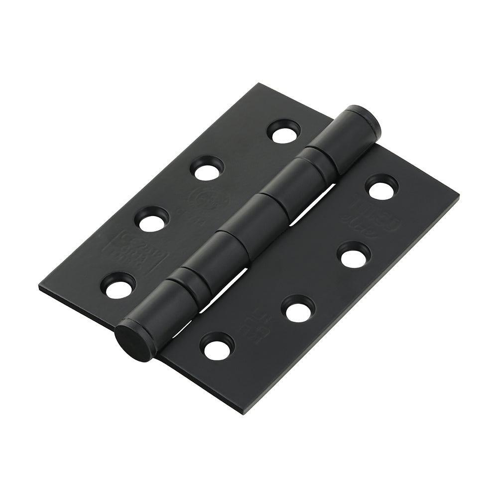 Grade 13 Fire Door Hinges - Matt Black Stainless Steel - 101 x 76 x 3 - Box of 1.5
