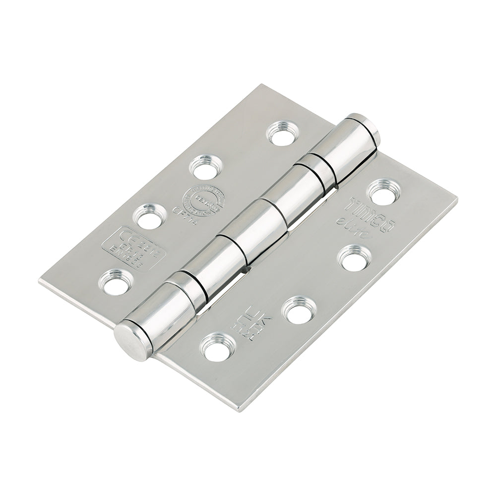 Grade 13 Fire Door Hinges - Polished Stainless Steel - 101 x 76 x 3 - Box of 1.5