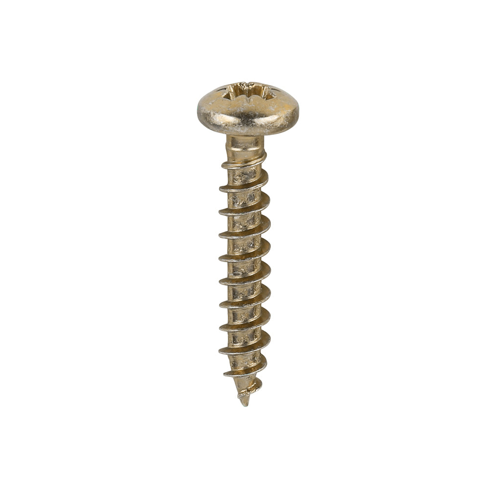 Classic Multi-Purpose Screws - PZ - Pan Head - Yellow - 3.5 x 20 - Box of 200