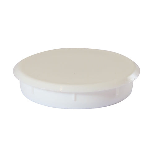 Hinge Hole Cover Caps - White - 35mm - TIMpac of 4