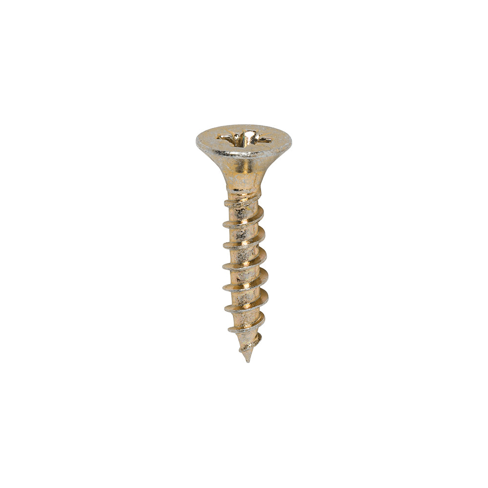Classic Multi-Purpose Screws - PZ - Double Countersunk - Yellow - 4.0 x 20 - Box of 200