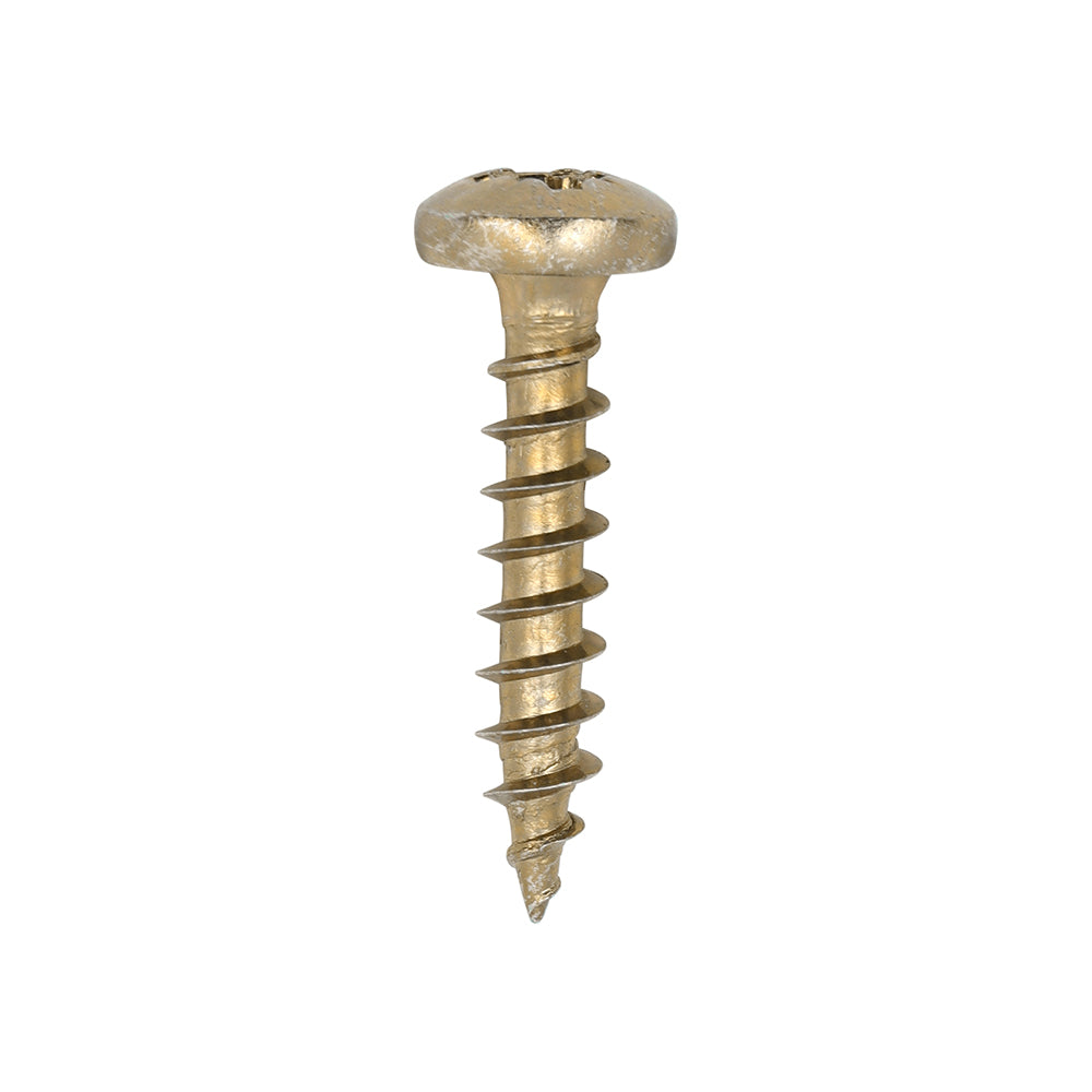 Classic Multi-Purpose Screws - PZ - Pan Head - Yellow - 4.0 x 20 - Box of 200