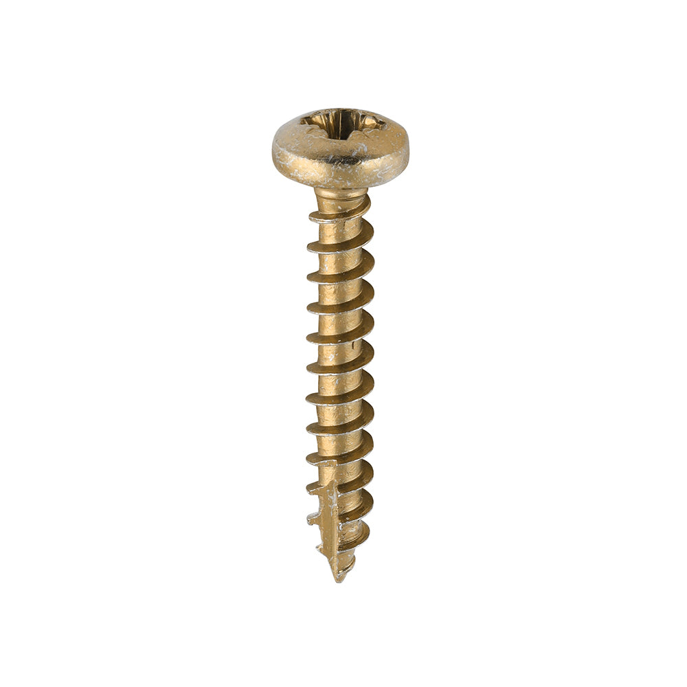 Classic Multi-Purpose Screws - PZ - Pan Head - Yellow - 4.0 x 25 - Box of 200