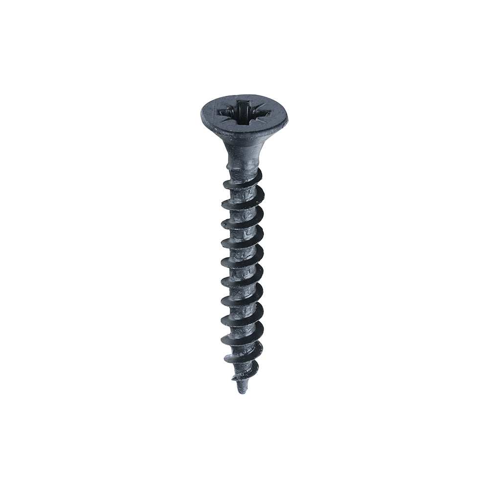 Chipboard Screws - PZ - Double Countersunk - Exterior - Black Organic - 4.0 x 30 - TIMpac of 25