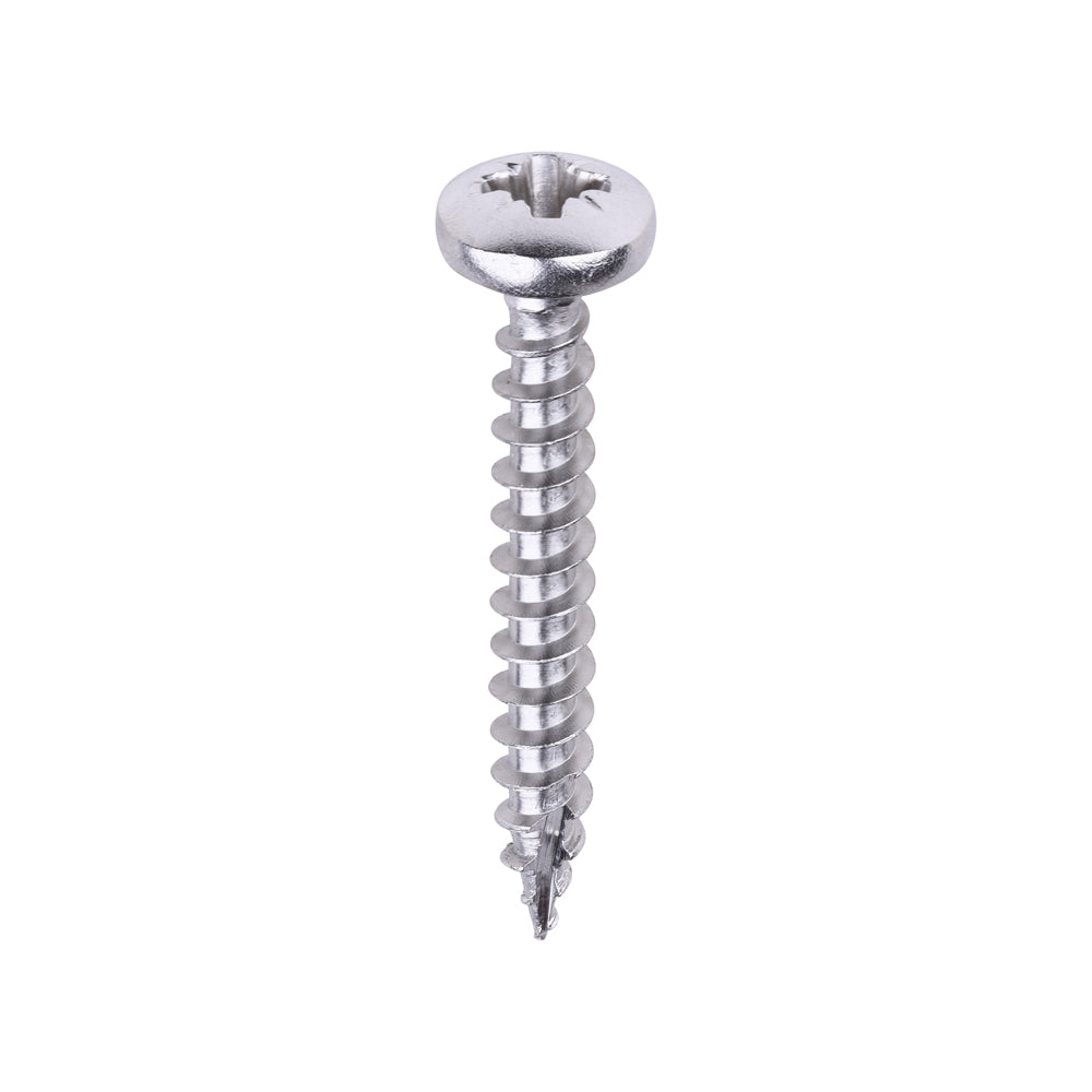 Classic Multi-Purpose Screws - PZ - Pan Head - A2 Stainless Steel - 4.0 x 30 - Box of 200