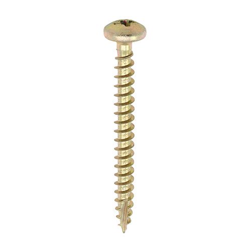 Classic Multi-Purpose Screws - PZ - Pan Head - Yellow - 4.0 x 30 - Box of 200