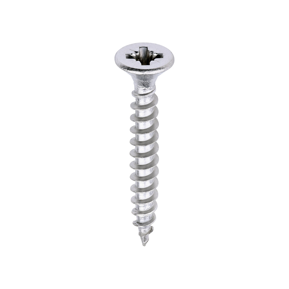 Classic Multi-Purpose Screws - PZ - Double Countersunk - A2 Stainless Steel - 4.0 x 30 - Box of 200