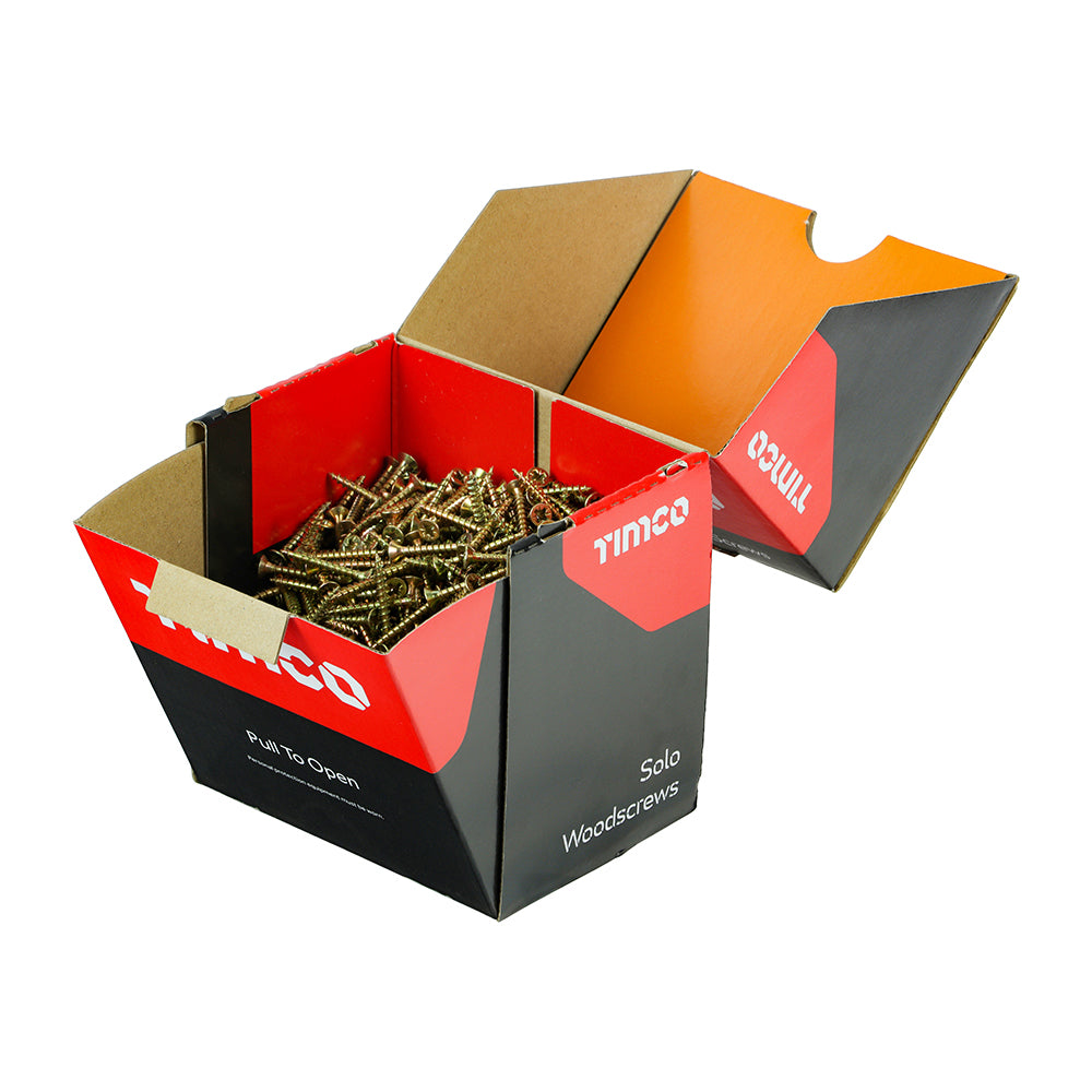 Solo Chipboard & Woodscrews - Industry Pack - PZ - Double Countersunk - Yellow - 4.0 x 30 - Box of 1000