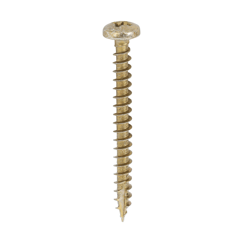Classic Multi-Purpose Screws - PZ - Pan Head - Yellow - 4.0 x 40 - Box of 200