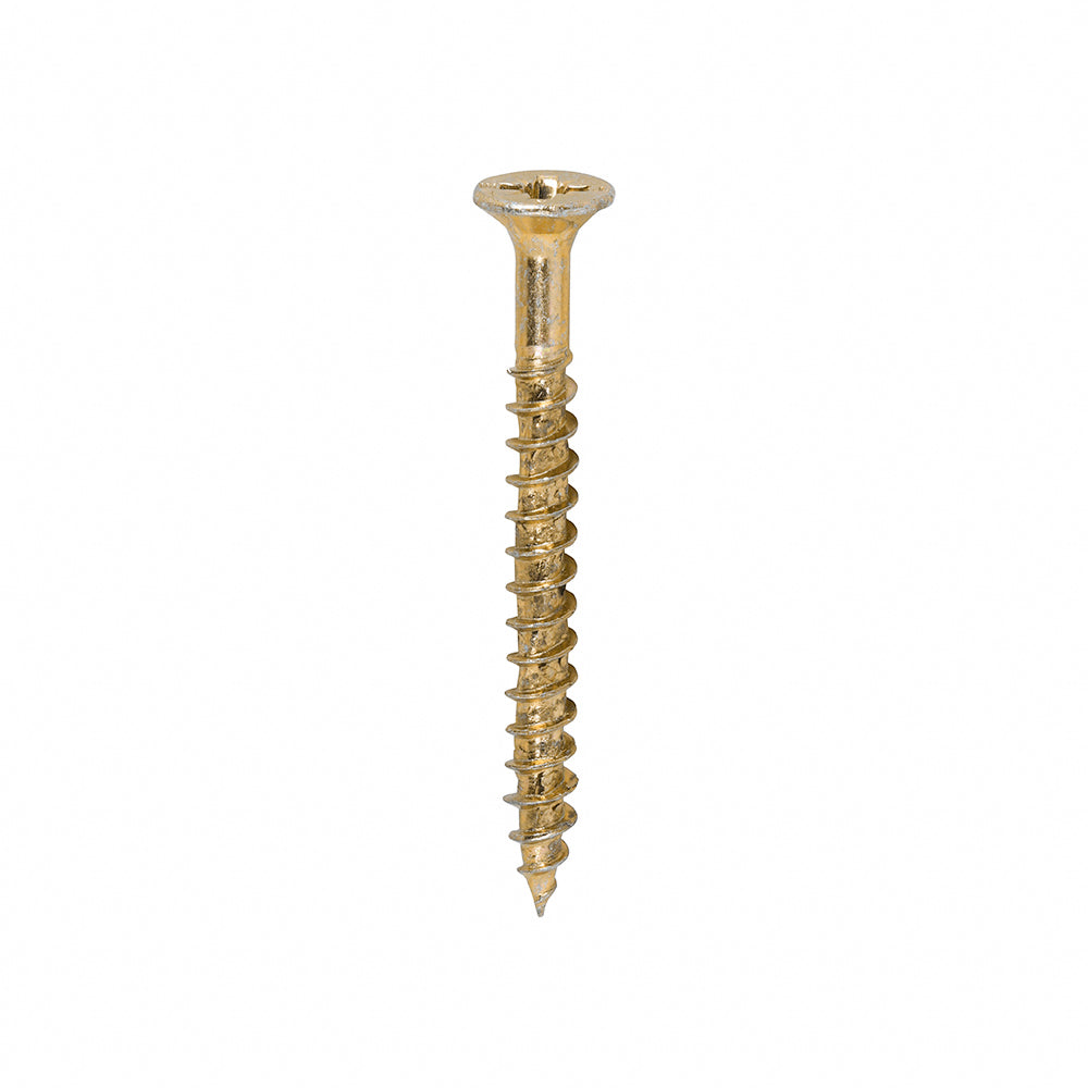 Velocity Premium Multi-Purpose Wood Screws - PZ - Double Countersunk - Yellow - 4.0 x 40 - Box of 200